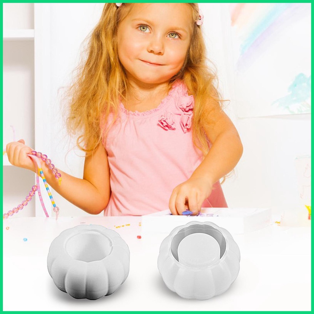 Khuôn Silicone Làm Hũ Bí Ngô Halloween Có Nắp Dễ Tháo Gỡ DIY