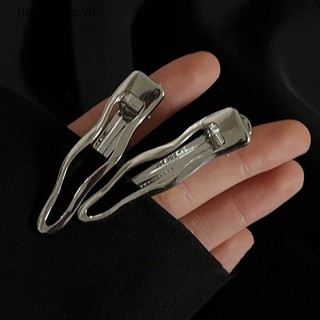 THI Vintage Tối Giản Hợp Kim Sóng Hình Thời Trang Hàn Quốc Màu Bạc Không Đều Kẹp Tóc Phụ Kiện Tóc Cho Nữ Trang Sức VN