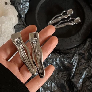 THI Vintage Tối Giản Hợp Kim Sóng Hình Thời Trang Hàn Quốc Màu Bạc Không Đều Kẹp Tóc Phụ Kiện Tóc Cho Nữ Trang Sức VN