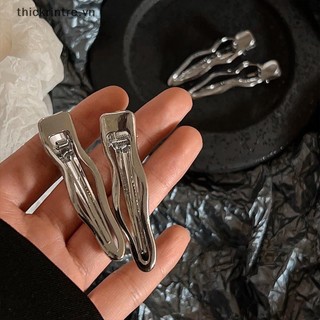 THI Vintage Tối Giản Hợp Kim Sóng Hình Thời Trang Hàn Quốc Màu Bạc Không Đều Kẹp Tóc Phụ Kiện Tóc Cho Nữ Trang Sức VN