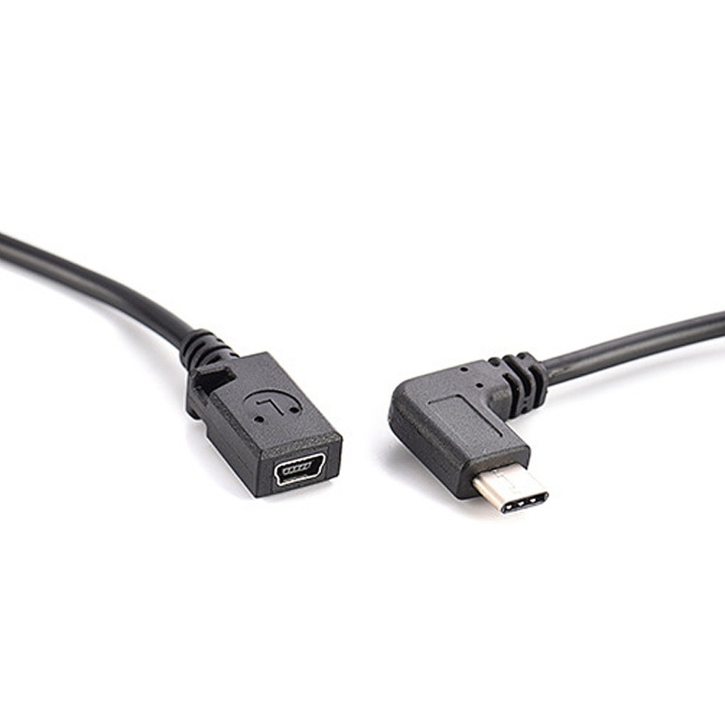 Bộ chuyển đổi BT Mini USB Female sang Type C Male 90 độ USB C Male