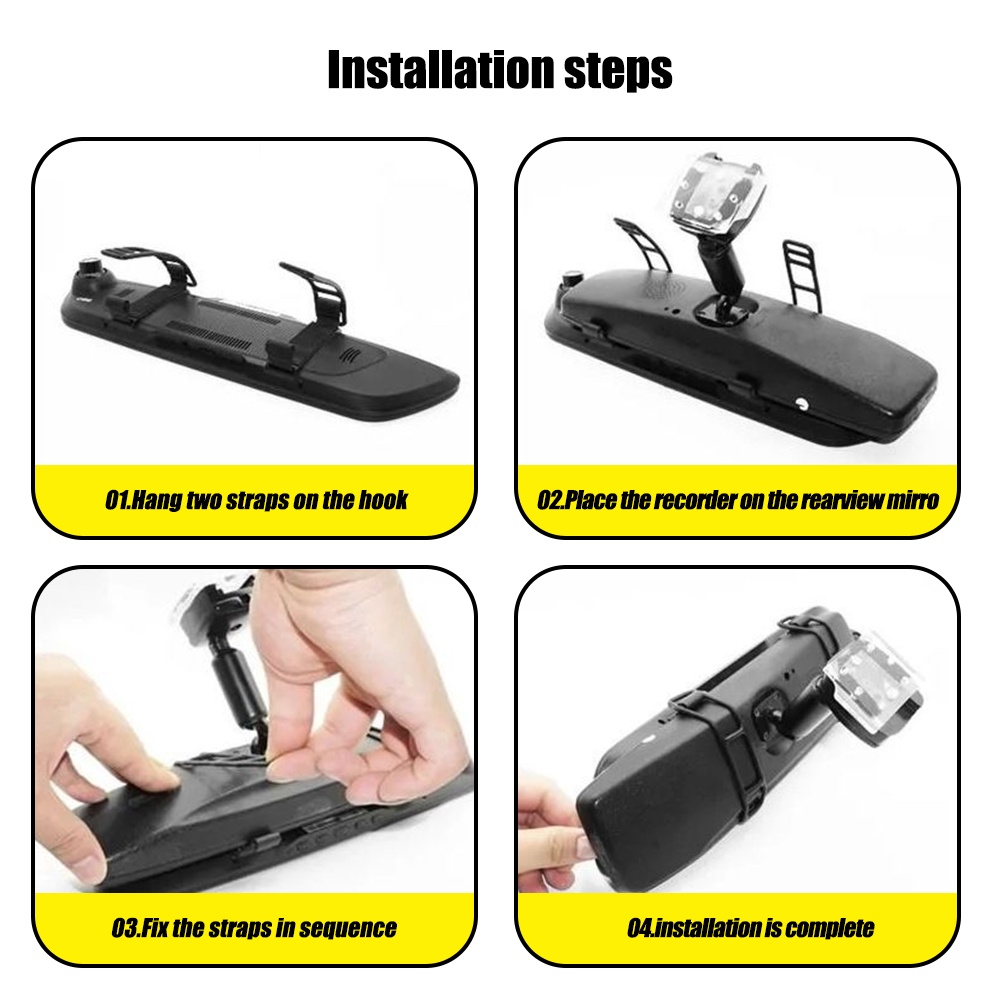 1 Dây Đai Silicon Co Giãn Cố Định Camera Hành Trình / Gương Chiếu Hậu Xe Hơi DVR GPS Có Thể Điều Chỉnh