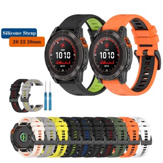 Dây Đeo Silicon 20/22/26mm Tháo Lắp Nhanh Cho Garmin Instinct 2/Fenix 7/7X/6X/Pro/Forerunner 745/935/945/955/5 Plus
