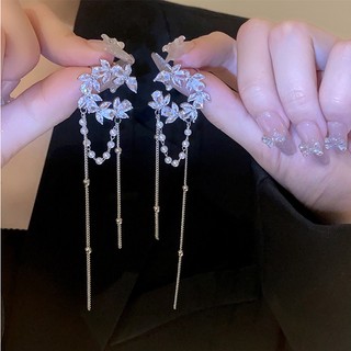 Bông Tai Chữ C Đính Ngọc Trai Thời Trang Không Cần Xỏ Khuyên