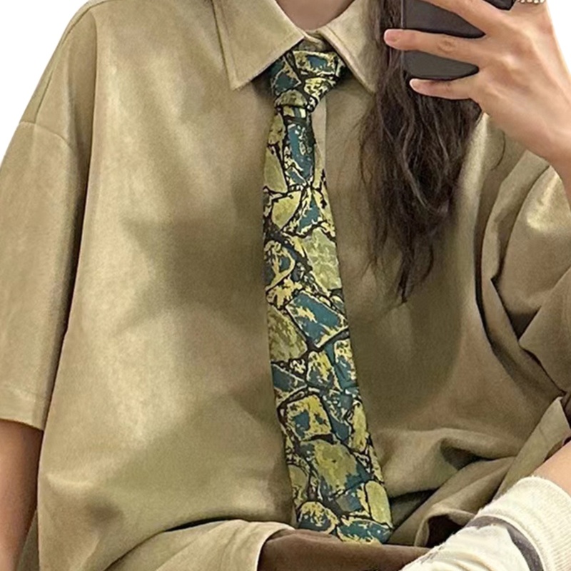 Vintage Striped Neck Tie for Women Men Japanese JK Style Necktie Casual Ties