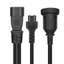 BTM IEC C14 Nam Cắm Nối Dài Cáp Nguồn Đầu Nối 3Pin IEC320-C14 Sang AU + C13 Chuyển Đổi Bộ Chuyển Đổi Dây Cáp Mở Rộng Li