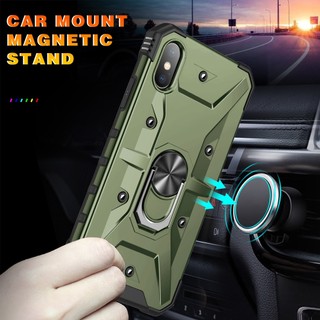Ốp Điện Thoại Cứng Mỏng Chống Sốc Chống Rơi Kèm Móc Xỏ Ngón Cho iphone X Xs Max XR