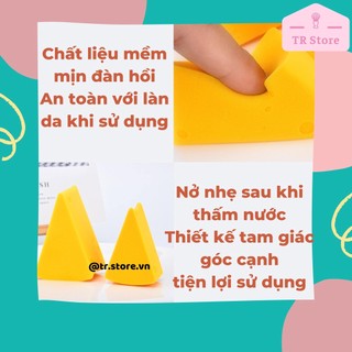 2 mút trang điểm hình phô mai Malian Cheese Puff tam giác góc cạnh
