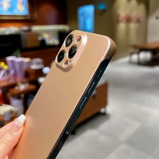 Ốp Điện Thoại Không Khung Mỏng Cho iPhone 14 13 12 Mini 11 Pro XS Max XR X 8 7 Plus SE 2022 2020 Sơn Kim Loại Vỏ Nhựa Cứng T19