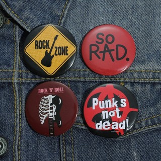 Huy Hiệu Cài Áo / Ba Lô Bằng Thiếc 30 Kiểu Phong Cách Punk ROCK Sáng Tạo Thích Hợp Làm Quà Tặng Cho Bạn Bè