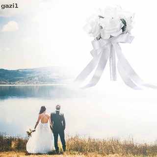 Bó Hoa Hồng Giả Cầm Tay Bằng Lụa Cho Cô Dâu Garazi1