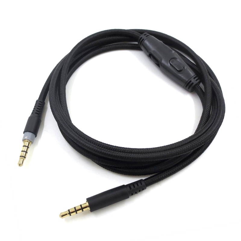 [3C] Cáp nối dài cáp bện cho cáp tai nghe đám mây HyperX với điều khiển âm lượng tắt tiếng Dây cáp Aux di động