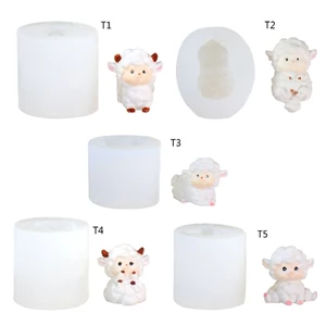 BTF Mini Khuôn Cừu Dễ Thương Bàn Trang Trí Khuôn Thạch Cao Dụng Cụ Làm Dễ Dàng Vệ Sinh