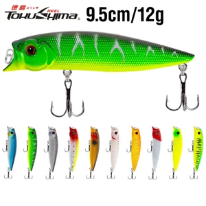 Mồi Câu Cá Giả 3D Mắt Nổi Trên Nước Cứng 9.5cm / 12g Với 2 Lưỡi Câu