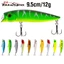 Mồi Câu Cá Giả 3D Mắt Nổi Trên Nước Cứng 9.5cm / 12g Với 2 Lưỡi Câu
