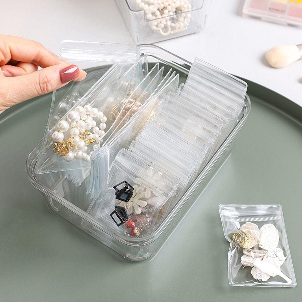 MARGREDY Túi khóa kéo PVC tự niêm phong, túi lưu trữ đa năng có thể đóng lại