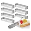 8 Chiếc Hình Bầu Dục Tartlet Khuôn Bạc Hình Bầu Dục Tartlet Khuôn Thép Không Gỉ Hình Bầu Dục Tartlet Khuôn Món Tráng Miệng Pháp Mousse Bánh Trái Cây Bánh Tart Nhẫn Quiche Khuôn Bánh, Thép Không Gỉ Tart Mousse Nhẫn