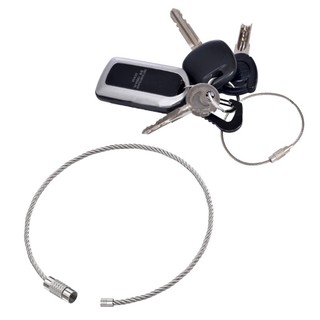 Fine 10 Gói Bền Thép Không Gỉ Chìa Khóa Cáp Nhẫn Dây Nhẫn Dây Dây Chất Liệu Thép Không Gỉ Cho Du Khách Backpa