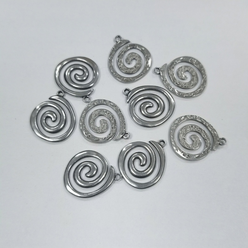 SA Cổ Bạc Màu Whirlpools Charm Mặt Dây Chuyền Hợp Kim Chất Liệu Trang Sức Làm DIY