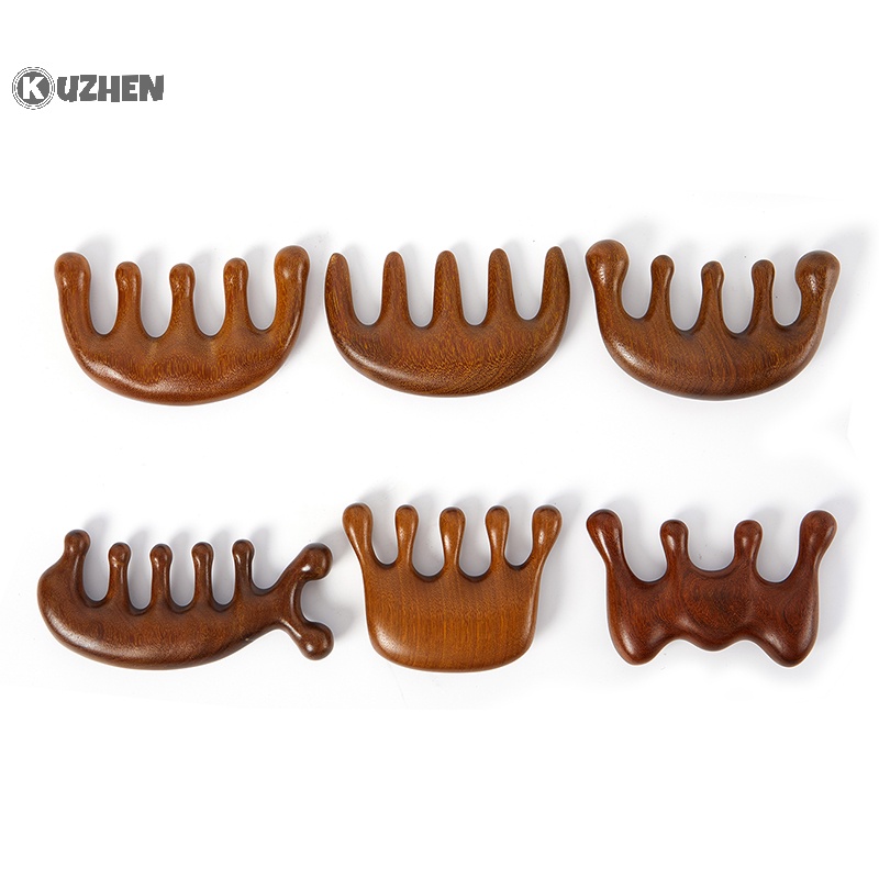 Lược mát xa da đầu KUZHEN năm răng rộng chống tĩnh điện nóng