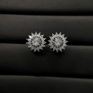 Bông tai hoa hướng dương đính đ.á sang chảnh size 15mm