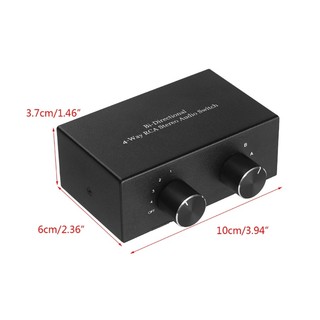 Bang 4 Chiều RCA Stereo Switch Bi-Directional 4 Trong 2 Ra 2 Trong 4 Ra R L Switcher