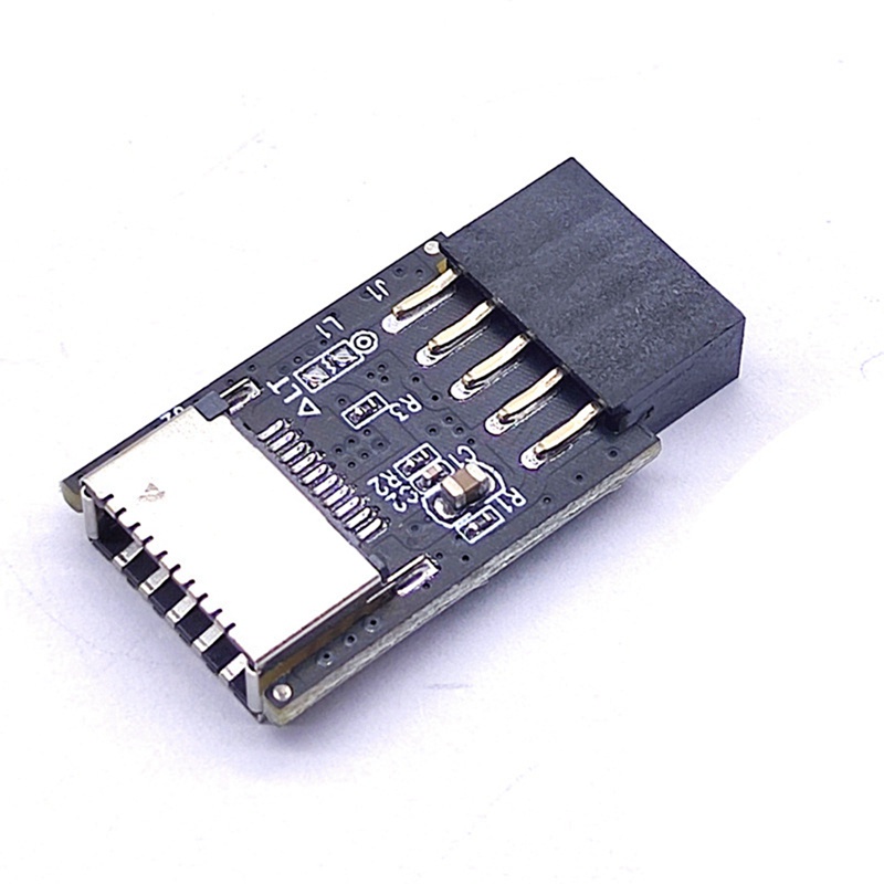 Bo mạch chủ USB2.0 9Pin sang TYPE-C A-KEY Bộ chuyển đổi đầu nối phía trước USB3.2 TYPE-E Bộ chuyển đổi tiêu đề giao diện