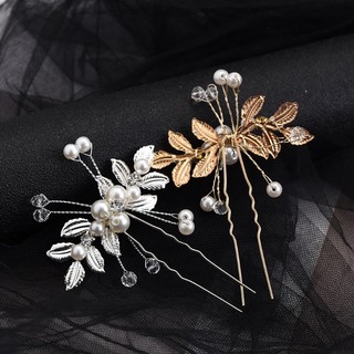Kẹp TóC HìNh Hoa ĐíNh Kim Cương NgọC Trai Giả Dễ Thương Cho Nữ