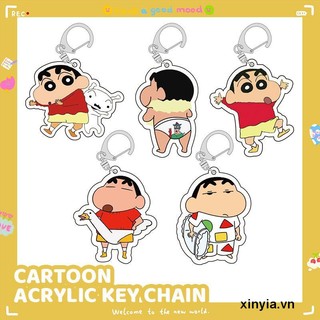 🌺xinyia🌺Móc Chìa Khóa Bằng Acrylic Trong Suốt Hai Mặt Cỡ Nhỏ Họa Tiết Hoạt Hình