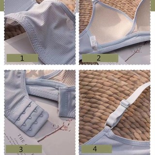 Áo Ngực Cotton Không Gọng Mềm Mại Không Đường May Thoải Mái Cho Nữ