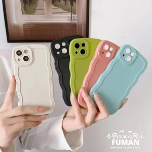 Dành Cho Samsung Galaxy A12 M12 A03S A02S A13 A04 A04E A03 A50 A50S A30S A32 A11 M11 A23 A12S Ốp Điện Thoại Silicon Mềm Họa Tiết Sóng Vỏ Cặp Đôi Di Động Vỏ Chống Sốc Đơn Giản
