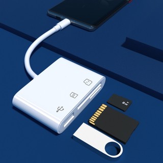 Charmantcc1 Đầu Đọc Thẻ TF 5 Trong 1 Đa Năng Type-C USB MicroUSB Cầm Tay HUBOTG