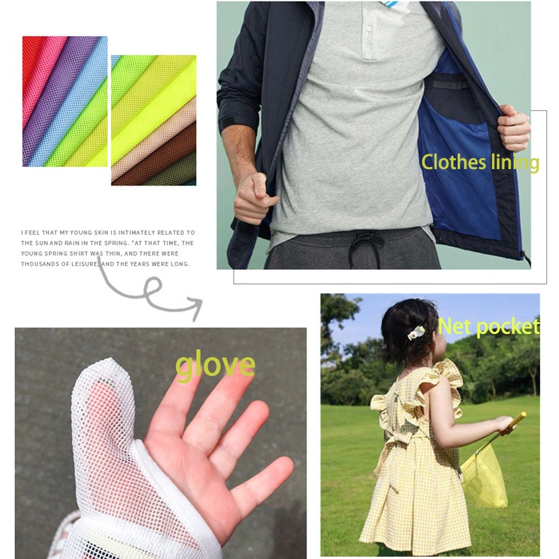 Vải Lưới Polyester Chống Muỗi, Phù Hợp Làm Màn và Áo Thun Thể Thao