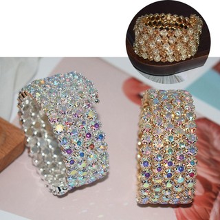 ZENITHCO Tay Cổ Tay Bracel Pha Lê Thời Trang Kim Cương Giả Dành Cho Nữ Năm Hàng Lắc Tay