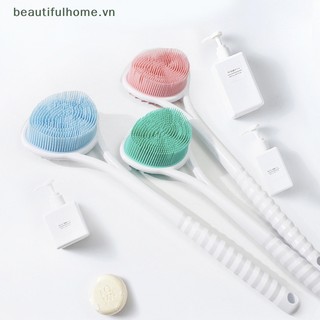 Bàn Chải Tắm Chà Lưng Cán Dài Bằng Silicone