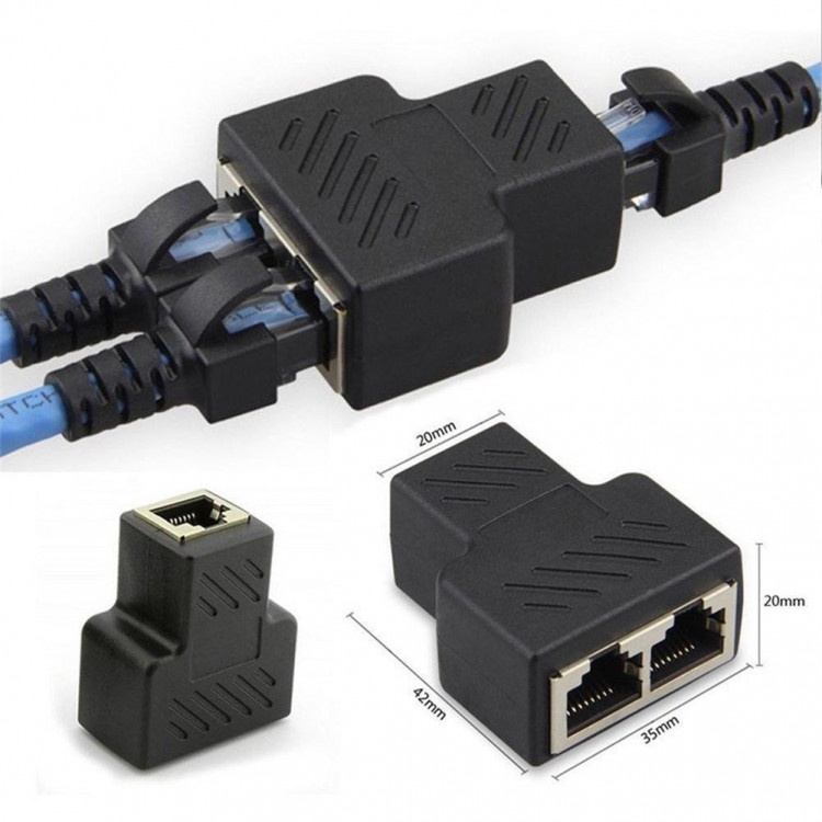 [FREE SHIP] Đầu Nối Chia Mạng LAN RJ45 Từ 1 Ra 2 Cổng | Shopee Việt Nam