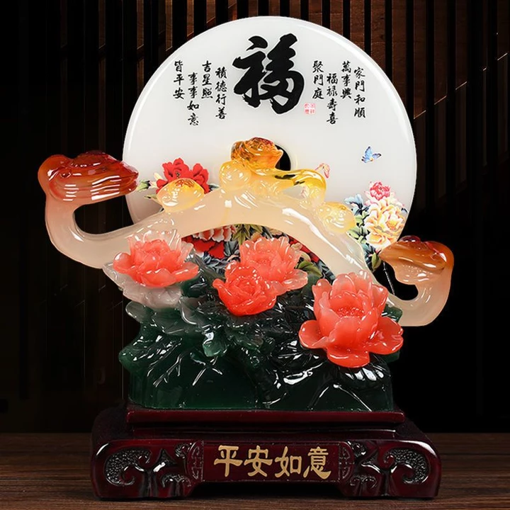 Ruyi đồ trang trí khóa yên bình đồ thủ công trang trí nhà cửa đồ trang trí nội thất phòng khách/Đồ trang trí khóa Ping