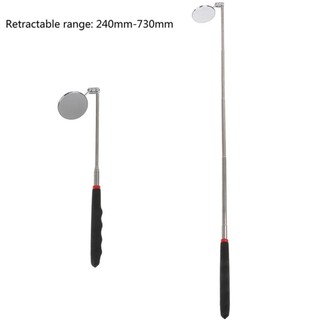 Gương kiểm tra kính thiên văn ROOMYCO, Mở rộng gương tròn bằng thép không gỉ 24-73cm, màu đen linh hoạt 360° Gương kiểm tra xe
