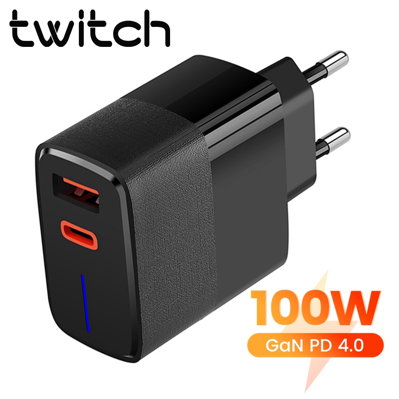 Cốc sạc nhanh TWITCH 100W USB Type C + USB PD QC 5.0 4.0 Type C cho ...