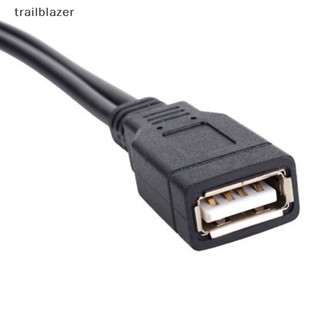 Trailblazer new usb 2.0 1 female to 2 male y-splitter data sync cáp mở rộng sạc mới