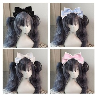Kẹp tóc ren handmade với nơ và ruy băng vintage, phù hợp cho cosplay