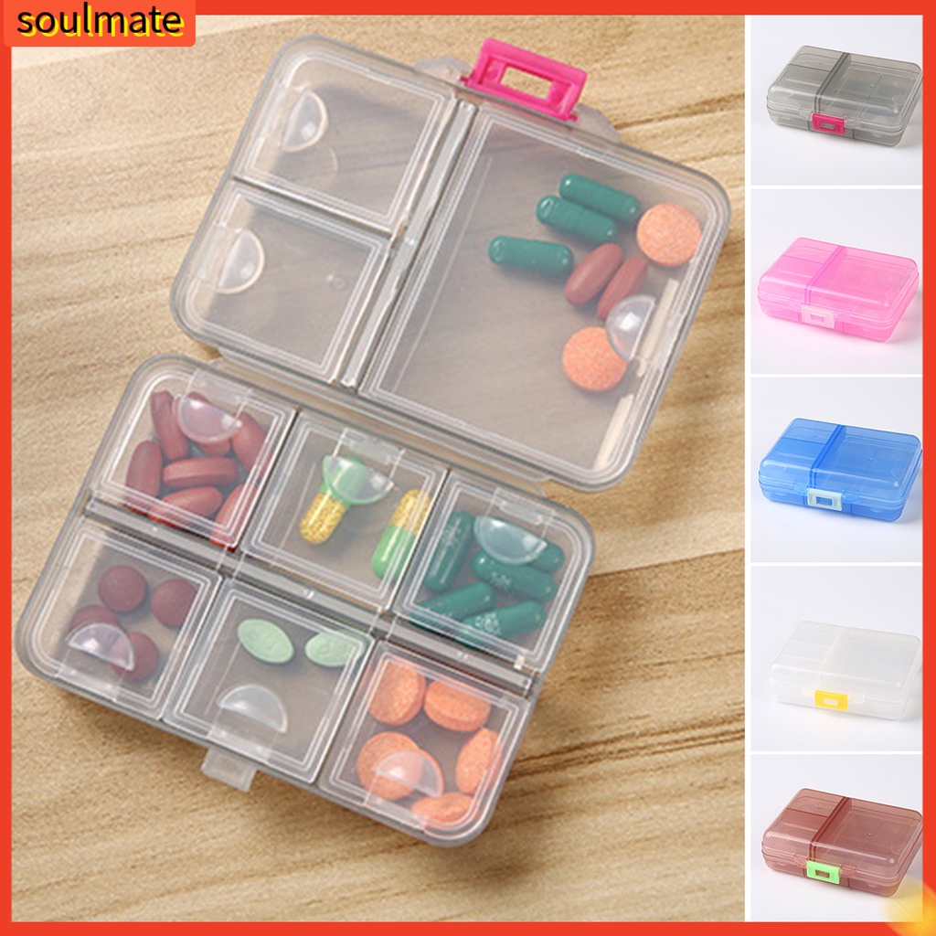 [soulmate] Pill box reusable anti-crack separated moisture-proof ...