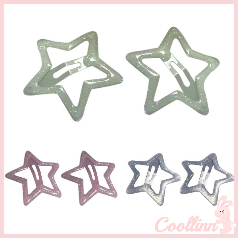 Coo star kẹp tóc dễ thương ngọt ngào kẹp tóc ngôi sao rỗng ngôi sao trang trí mũ nón lấp lánh kẹp tóc kẹp barrettes