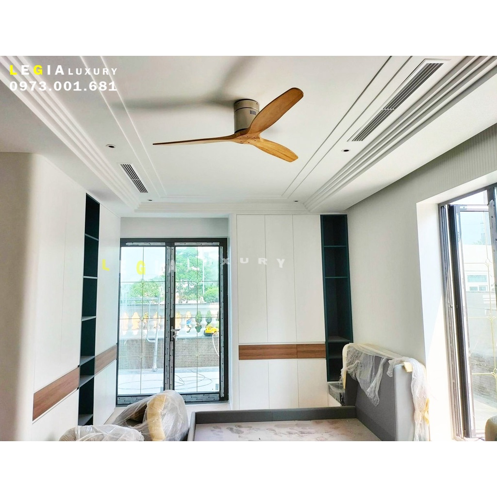 Ảnh Quạt Trần Gỗ Phong Cách Đông Dương LÊ GIA LGFAN689V - Chiều Cao 23cm - Sải Cánh 132cm - Bảo Hành 5 Năm 3