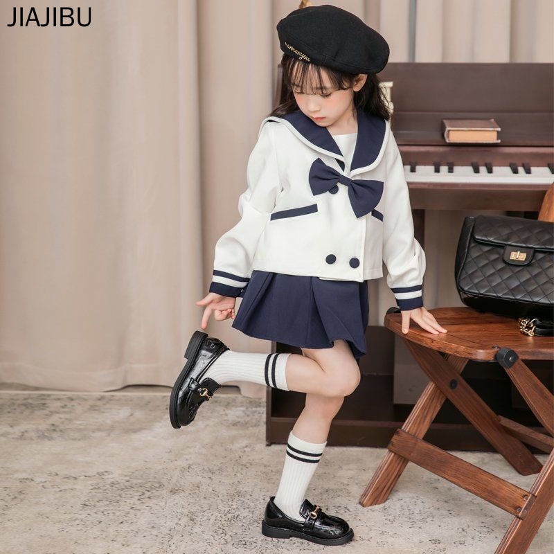 Fashion Girls Platform Mary Jane Shoes Cute Kids Shoes giày da bé gái dễ thương Giày đậu Hà Lan trẻ em phong cách Anh giày lolita nhật bản giày mũi tròn chống trượt cho bé giày đồng phục học sinh tiểu học giày trẻ em đế mềm Uniform Shoes Kids Flat Shoes
