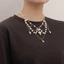 Vòng cổ chocker ngọc trai đính hạt, thời trang thanh lịch cho buổi tiệc