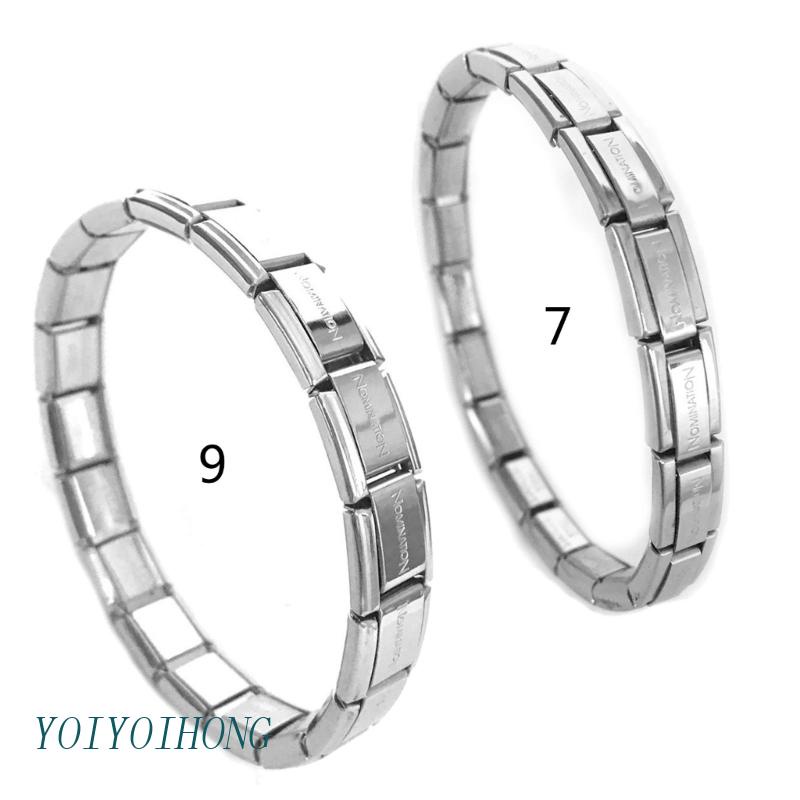 Vòng Tay Chuỗi Hạt Charm Kiểu Ý 18 Mắt Kích Thước 7 / 9mm Cho Nữ