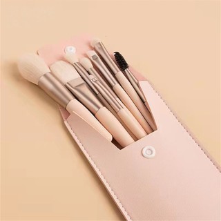 Bộ Cọ Trang Điểm Mini 8 Chiếc, Cọ Phấn Mắt, Cọ Trang Điểm, Cọ Phấn, Kem Che Khuyết Điểm Đa Năng Di Động ღ Pink Girl Bling Makeup Look