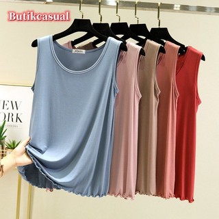 Phụ Nữ Thoải Mái Áo Gỗ Tai Tank Top Mùa Hè Áo Không Tay Trơn Rời Áo Cổ Tròn Mỏng Sơ Mi Thường Ngày