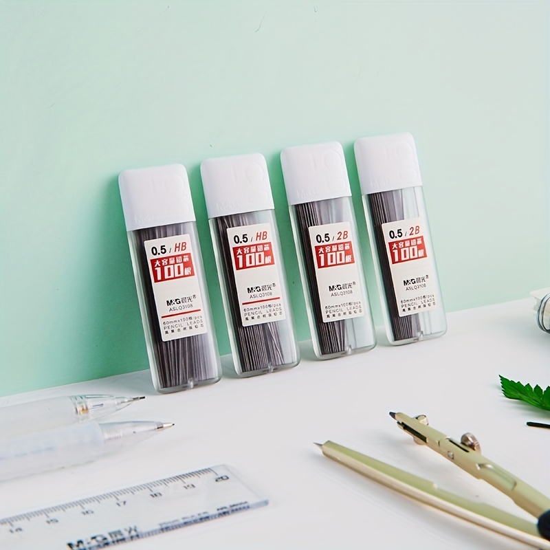 M&G Hộp Đựng Bút Chì Tự Động 2b / hb Bằng Nhựa resin Chì Sức Chứa Lớn 100 Cái / Hộp Đơn m Và g
